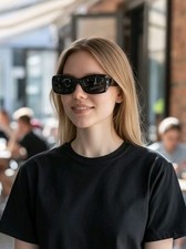 M&S 2742/5900/4114932 Rec Modern Vintage Sunglasses Patterned Arm Black Tint. 