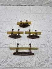 4 Vintage 1930s Drawer Pull Handles 2 Sizes Brown Cream 8.5-12.5 Cm Art Deco