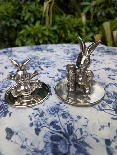 Pair vintage rabbit ring - pair, of