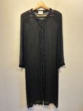 Frank Usher Black Beaded Long
