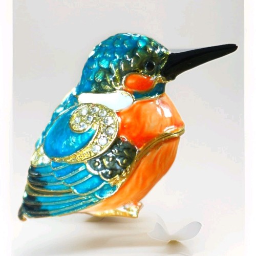 Beautiful kingfisher enamel