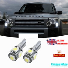 FOR LAND ROVER DISCOVERY 3&4 2x T10 5 SMD LED WHITE BULBS SIDELIGHTS FREE ERROR