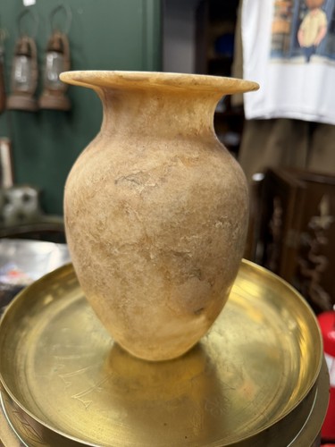 Egyptian alabaster vase - alabaster,