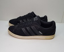 ADIDAS NEO SIZE 7UK EUR40 2/3 MENS BLACK LOW TOP LACE UP TRAINERS SHOES SNEAKERS