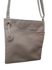 Shruti Holy Chic Glamorous Barney Bag Handbag with Gold Detailing Taupe