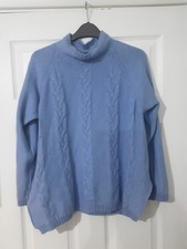 Jaeger Blue Cable Jumper Size 42"