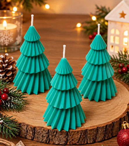 Christmas tree shaped - shaped, green