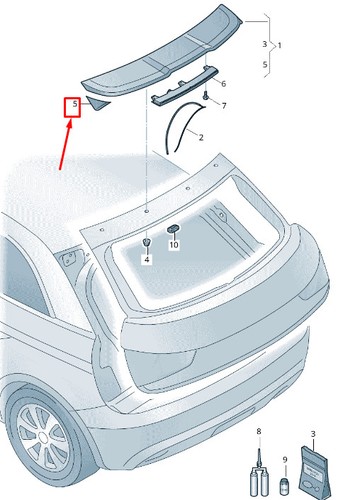 Audi rs3 tailgate spoiler - audi,