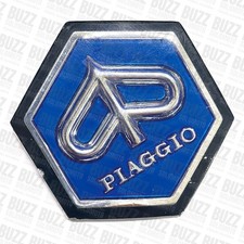 Vespa Piaggio Hexagon Badge 42mm in Blue Stick On 006197