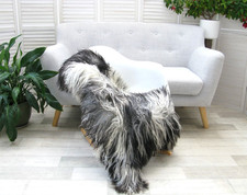 GREY BLACK CURLY WOOL