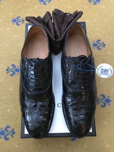 Gucci crocodile shoes black - shoes,