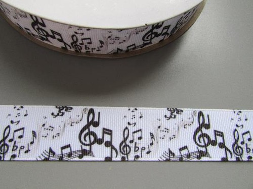 Music grosgrain ribbon 5cm - ribbon, 2.5cm