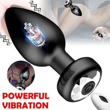 Vibrating Anal Butt Plug Dildo