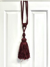 Dark Burgundy Red Single Curtain Tassel Tie Back Used For Display Only