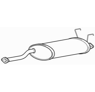 Centre exhaust middle silencer - centre,
