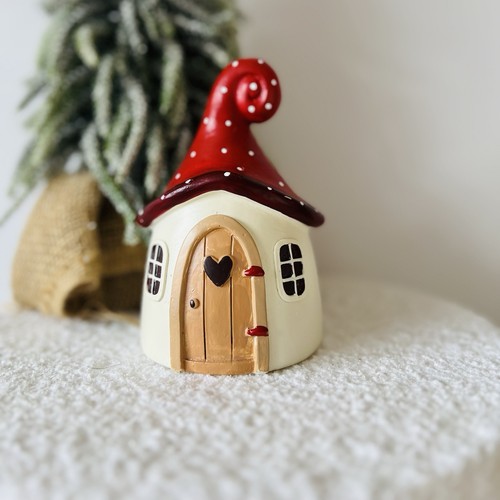 Mushroom house ornament - mushroom,