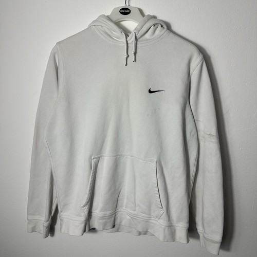 Nike hoodie white embroidered - nike,
