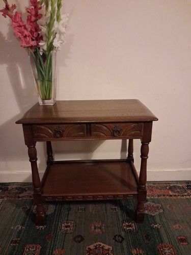 Vintage priory oak side - side, table