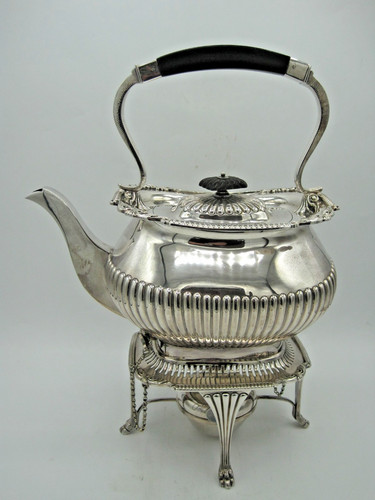 Silver plated spirit kettle - silver,