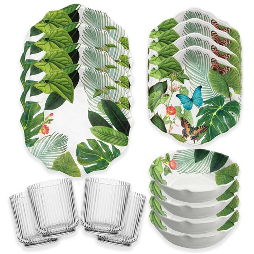 Amazon floral melamine plastic - amazon, melamine/plastic