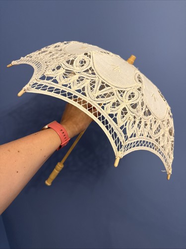 Vintage lace parasol umbrella - parasol,