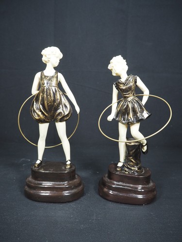 Pair figurine art deco style - art,