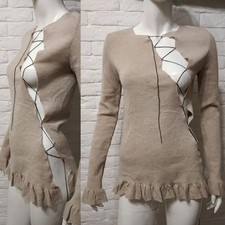 vintage / L / Jean Paul Gaultier Maille Femme Wool Lace Sweater long sleeve Y2K