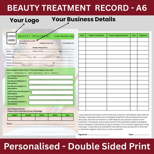 Beauty client record - beauty,