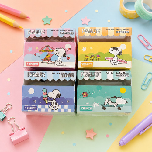 Snoopy peanuts pull out sticky - snoopy,