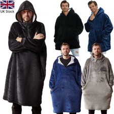 Men's Hoodie Oversized Blanket Sherpa Fleece Ultra Giant Comfy Hooded Sweatshirt