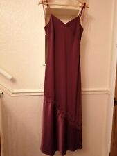 ladies long dark purple glass bead prom/wedding dress bnwot size 12 by debut