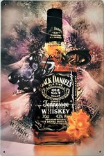 Jack Daniels collectable metal wall plaque Retro bar pub man cave diner tin sign