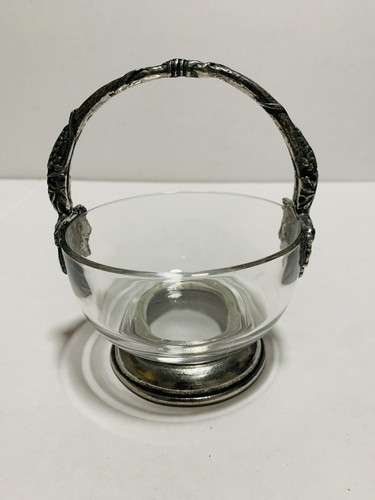 Vintage french pewter - french, glass