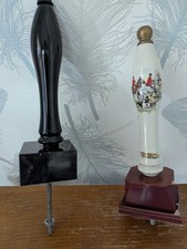 Two vintage beer pump handles Props See pictures for condition