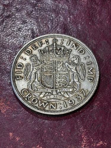 Boxed silver 1937 crown - boxed,