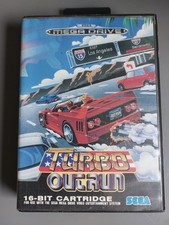 Sega Mega Drive Turbo Outrun Game PAL boxed tested working with paper manual