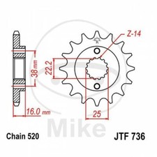 SPROCKET Z14 520 726.02.84