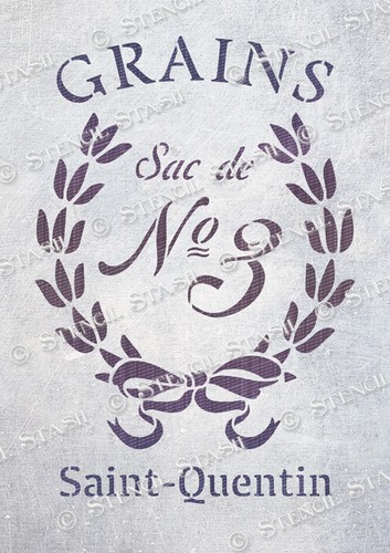 Grain sack stencil 3 - sack,