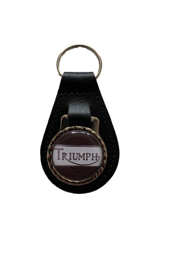 Black leather keyring fob - keyring/,