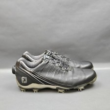 FootJoy DNA 2.0 BOA Golf Shoes Mens Size 9 Black DryJoys Spiked Cleats Sneakers