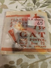 VINTAGE HARRINGTON GAT AIR PISTOL DARTS .22  1 PACKET OF 10  SEALED