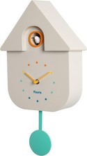 Fisura - White and multicolored cuckoo clock. Original wall clock