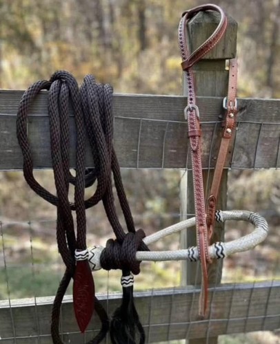 Bitless hackamore rawhide - bitless,