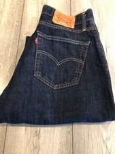 MENS LEVIS 582 JEANS 34 inch WAIST X 27 inch LEG BLUE ALTERED LEG