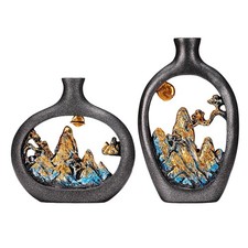 Chinese Art Vase Hollow
