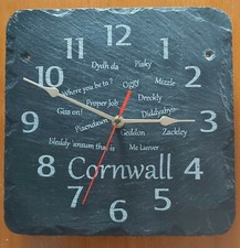 Dreckly Slate Clock - Etched