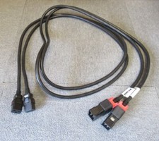 2 x Zonit zLock-zC20-12-aC19-2.5m IEC Dual Locking Cable 2.5M Black C20 To C19