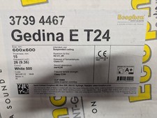 Ecophon Gedina E T24 Ceiling Tiles - 600x600mm - 3739 4467 - Pack 26 - New