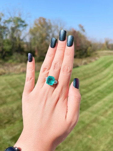 Sterling silver ring paraiba - ring,