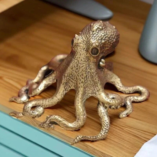 1pc brass octopus figurine - 1pc,
